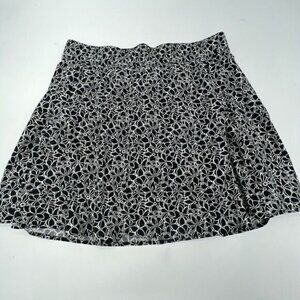 Talbots Lightweight Stretch Skirt Graphic Blooms Size Large